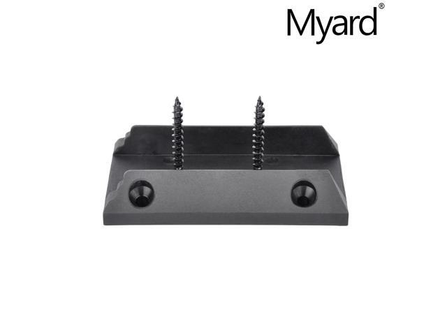 Myard PNP111902 Deck Railing Connectors with Screws for 2x4 5 Pairs, Black Inches Stair Wood Handrail Actual 1.5x3.5