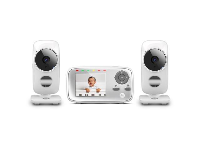 Motorola Mbp483 2 2 8 Inch Video Baby Monitor With Digital Zoom Two Way Audio And Room Temperature Display 2 Cameras