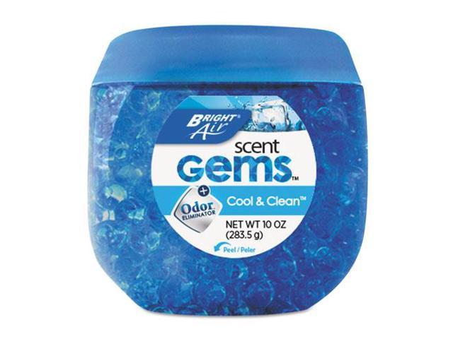 Bright Air Scent Gems Odor Eliminator, Cool and Clean, Blue, 10 Oz Jar 900228