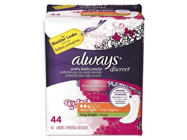 Photo 1 of Discreet Sensitive Bladder Protection Liners, Very Light, X-Long,44/Pack