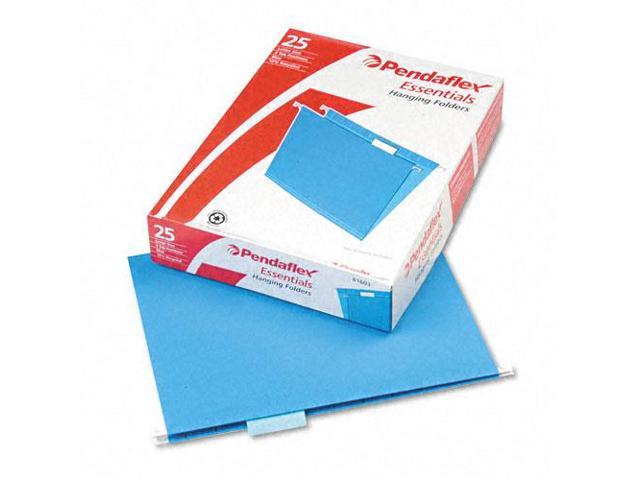 Photo 1 of Pendaflex Essentials Colored Hanging Folders 1/5 Tab Letter Blue 25/Box 81603