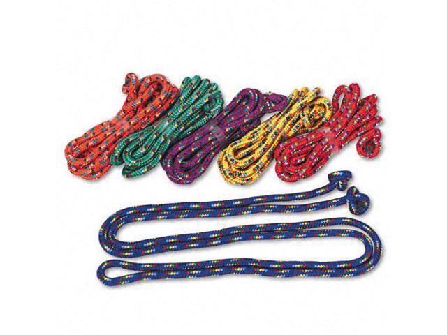 Braided Nylon Jump Ropes, 8ft, 6 Assorted-Color Jump Ropes/Set CR8SET