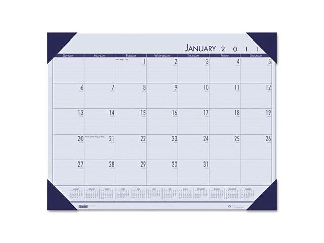 House of Doolittle 1246-40 Monthly Desk Pad Calendar EcoTones Blue ...