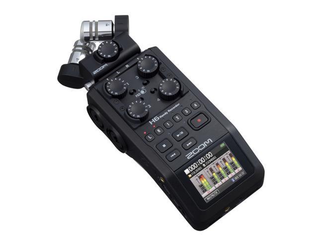 Zoom H6 Six-Track Portable Recorder,Aph-6 Accessory Pack,16GB SD card,Rechargeable Batteries and Mic Stand 