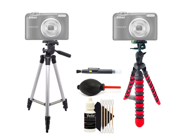 Tall Tripod + Flexible Tripod + Lens Pen + Dust Blower + 3pc Cleaning Kit