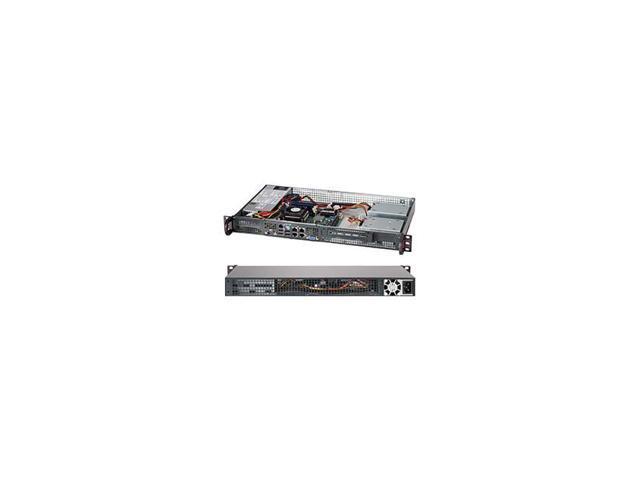 BLACK 1U MINI SC505 CHASSIS W/