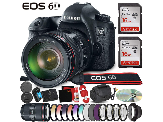 Canon EOS 6D DSLR Camera with Canon 24-105mm USM Lens - 32GB Memory ...
