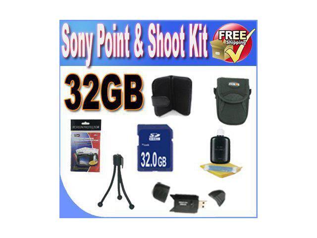 Sony Point & Shoot Accessory Saver Bundle (32GB SDHC Memory + USB Card ...