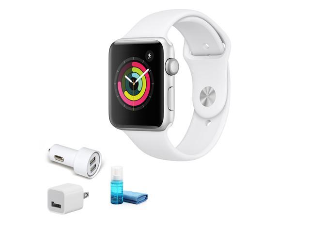 Apple Watch Series 3 Smartwatch 38mm (White Sport Band)- Kit with USB  Adapter - Newegg.com