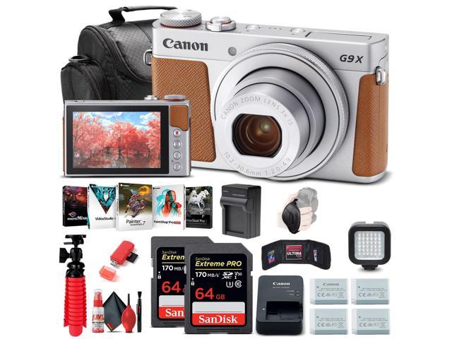 Canon PowerShot X Digital Camera (1718C001) + 2 x 64GB Cards + More - Newegg.com
