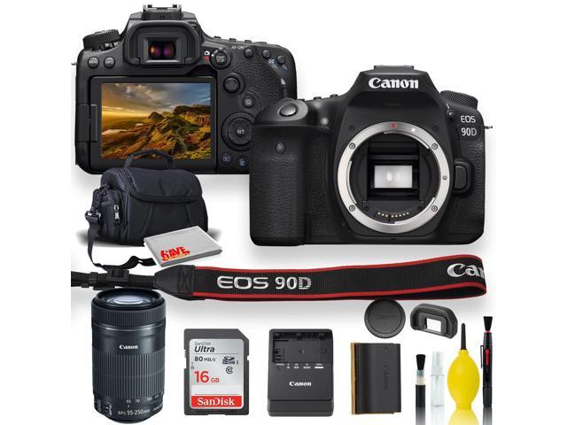 tactiek Beschikbaar Bonus Refurbished: Canon EOS 90D DSLR Camera With Canon EF-S 55-250mm f/4-5.6 IS  STM Lens, Soft Padded Case, Memory Card, and More (International Model) -  Newegg.com