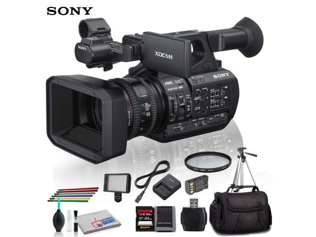 Sony PXW-Z190V 4K XDCAM Camcorder With Tripod, Padded Case, LED Light, 64GB Memory Card and More Starter Bundle