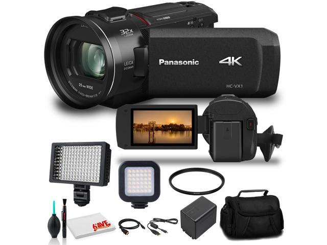 HC-VX1 4K HD Camcorder (HC-VX1K) - With LED Video Light + Bag + Cleaning Set + 62mm UV Filter Consumer Camcorders - Newegg.com
