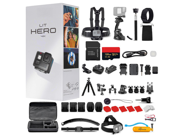 GoPro LIT HERO Compact - Waterproof Action Camera 50 In 1 Accessory ...
