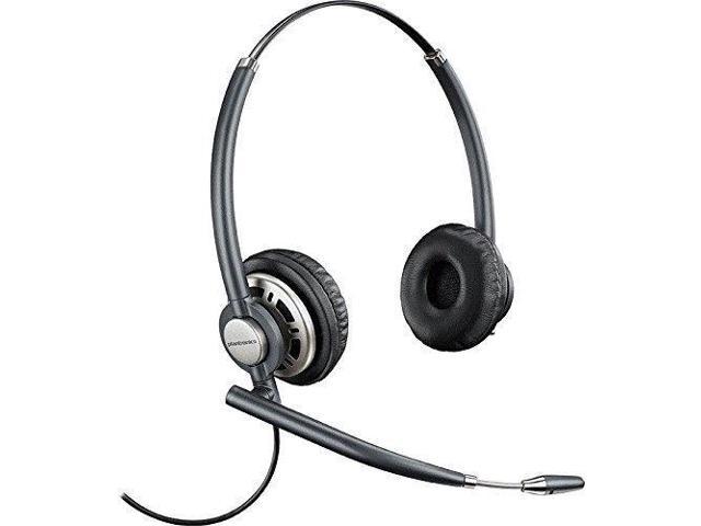 Plantronics HW720 Binaural Headset - Stereo - Wired - Over-the-head - Binaural - Circumaural - Noise Cancelling Microphone - Black