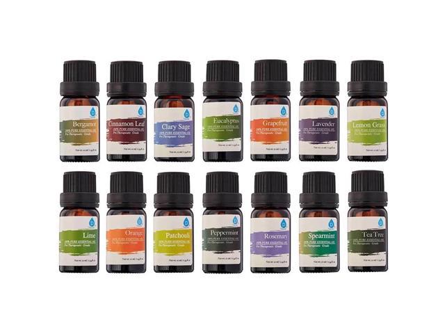 Pursonic 100 Percent Pure Essential Aromatherapy Oils Gift Set (14 Pack ...