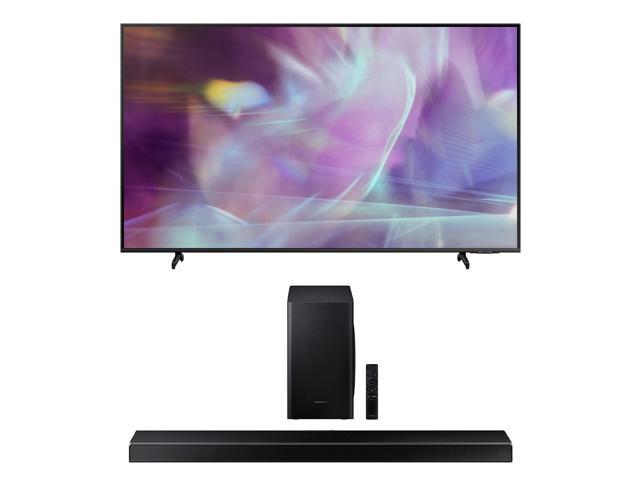 Samsung QN50Q60AA 50" QLED Q60 Series 4K Smart TV Titan Gray with a Samsung HW-Q60T Wireless 5.1 Channel Soundbar and Bluetooth Subwoofer (2021)