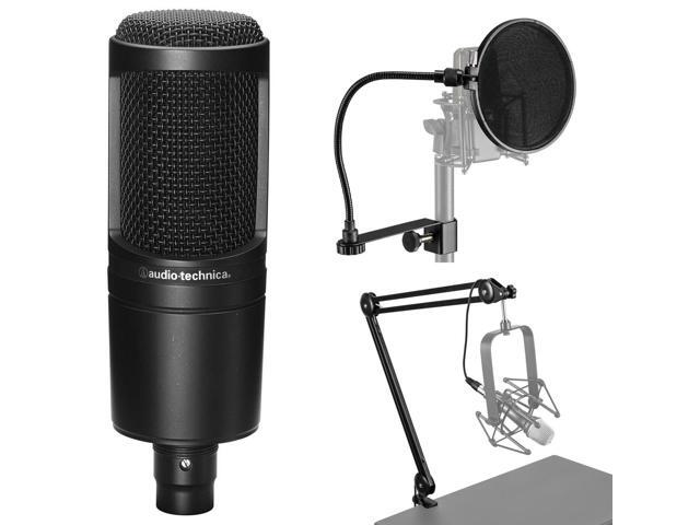 Audio-Technica AT2020 Side-Address Cardioid Condenser Microphone - Bundle