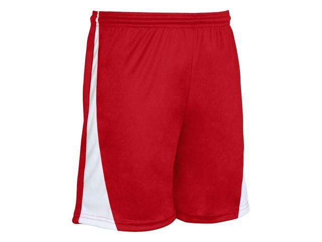 CHAMPRO SS30ASCWL CHAMPRO ADULT SWEEPER SOCCER SHORTS SCARLET WHITE LARGE