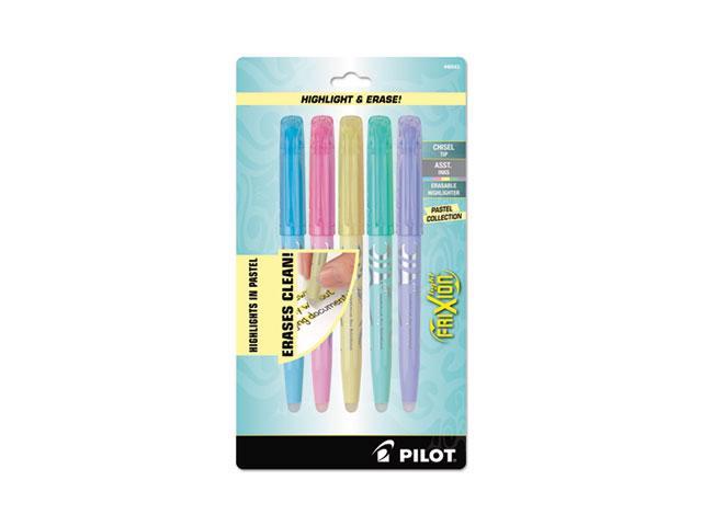 Pilot FriXion Light Pastel Collection Erasable Highlighters, Assorted, 5-Pack