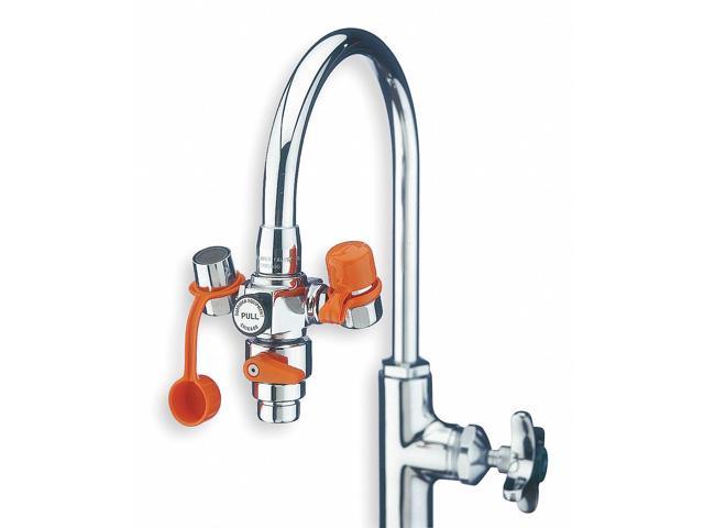 Eyewash W Diverter Faucet Mount Pull Handle Assembled No Bowl