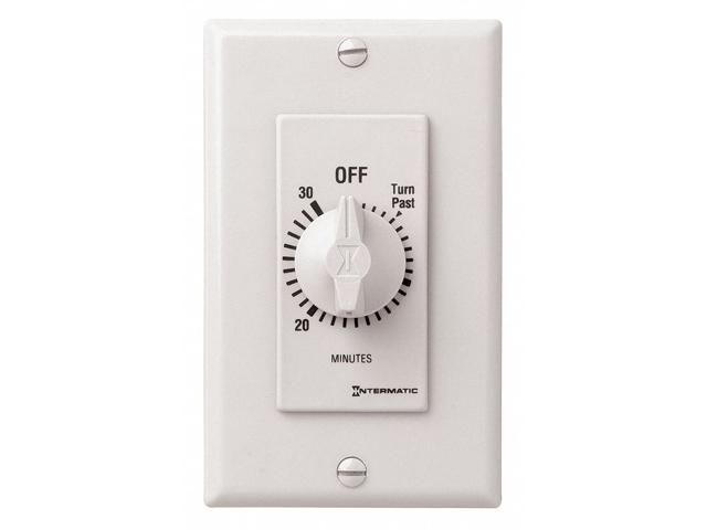 Intermatic FD30MWC 30-Minute Countdown Wall Timer for Fans and Lights, White