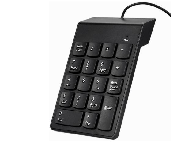 axGear USB Numeric Keypad Number Keyboard Pad Wired Plam Size 18 Keys Black
