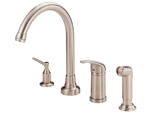 Danze D409112ss Melrose Single Handle High Rise Kitchen Faucet With Side Spray And Soap Dispenser Stainless Steel Newegg Com