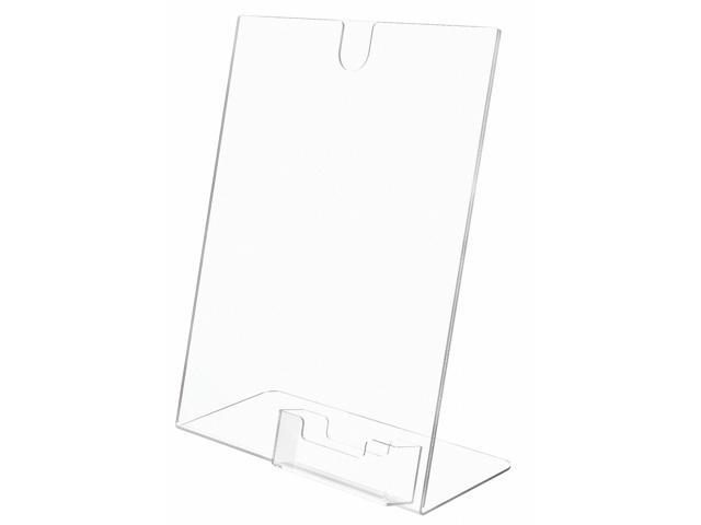 DEFLECTO 590601GR Sign and Business Card Holder,8-1/2x11
