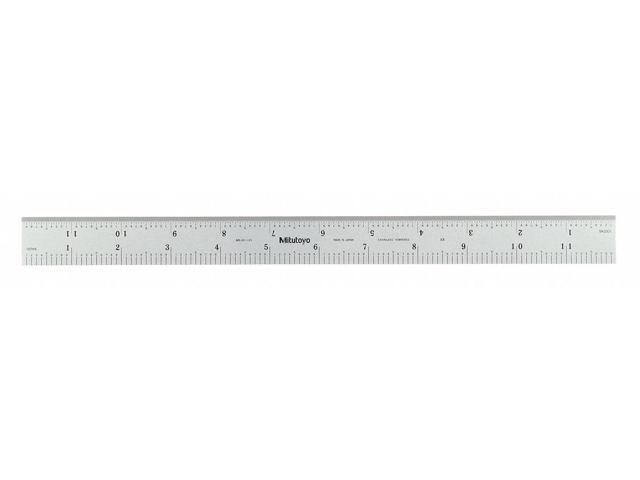MITUTOYO Steel Rule,Rigid,12 In,8//16//32//64ths 182-121