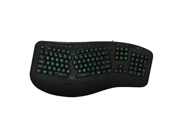 Photo 1 of Adesso Tru-Form 150 3-Color Illuminated Ergonomic Keyboard (AKB-150EB)