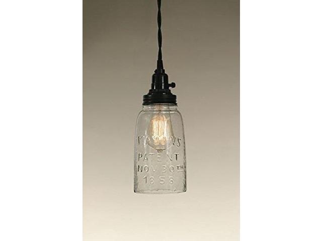 Colonial Tin Works Half Gallon Open Bottom Mason Jar Pendant Lamp