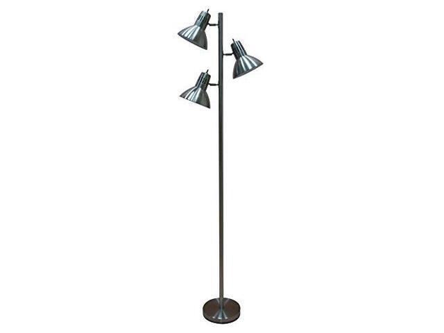 Allen Roth Embleton 68in Brushed Nickel Multihead Floor Lamp With