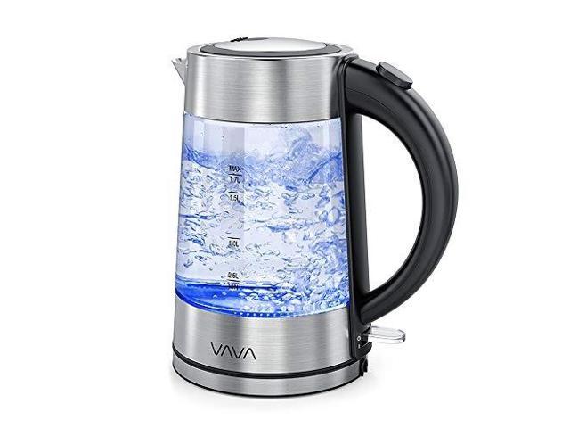 Glass Electric Kettle With 100/% Stainless Steel Inner Lid 1.7L Cordless A+++