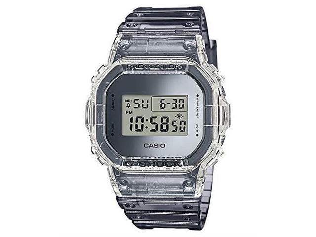 Casio G-Shock DW5600 Skeleton Digital Resin Clear/Silver Men's