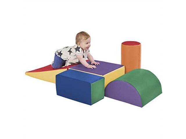 Photo 1 of ecr4kids softzone climb and crawl activity play set, lightweight foam shapes 5piece set, primary