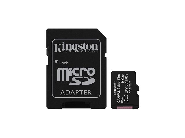 KINGSTON 64GB MICRO SD SDHC MEMORY CARD CLASS 10 MEMORY SD CARD ADAPTER CANVAS 