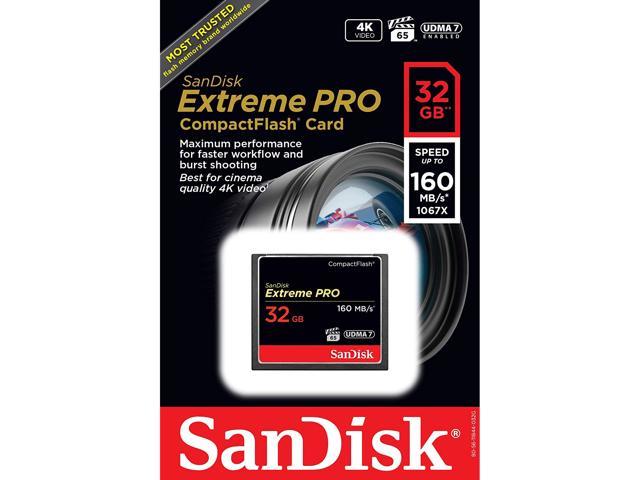 SanDisk Extreme PRO 32GB CompactFlash Memory Card UDMA 7 Speed Up To