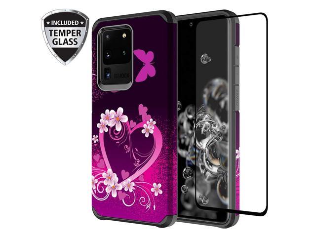 Galaxy S Ultra Case W Screen Protector Cute Girls Women Dual Layer Heavy Duty Protective Phone Cover Compatible Case For Samsung Galaxy S Ultra Hot Pink Heart Newegg Com