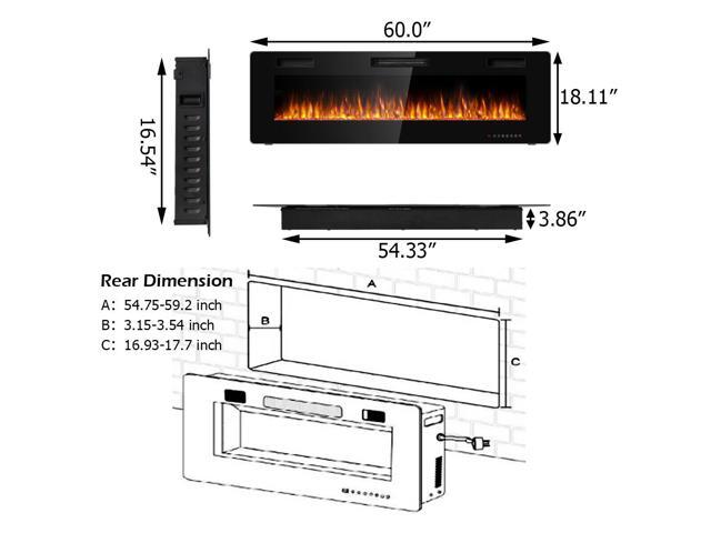 60 Electric Fireplace Recessed Ultra Thin Wall Mounted Heater Multicolor Flame Newegg Com - Electric Fireplace Recessed Ultra Thin Wall Mounted Heater Multicolor Flame 60 Electric Fireplace Recessed Ultra Thin Wall Mounted Heater Multicolor Flame Newegg Com - Electric Fireplace Recessed Ultra Thin Wall Mounted Heater Multicolor Flame