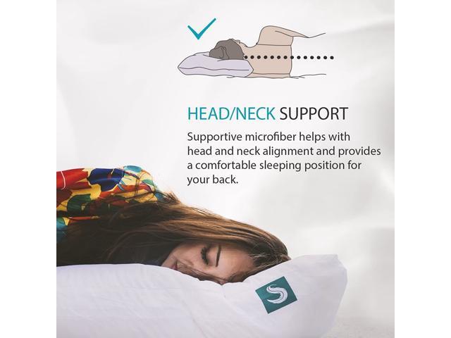 Soft Hypoallergenic Microfiber P... Sleepgram Pillow PREMIUM Adjustable Loft 