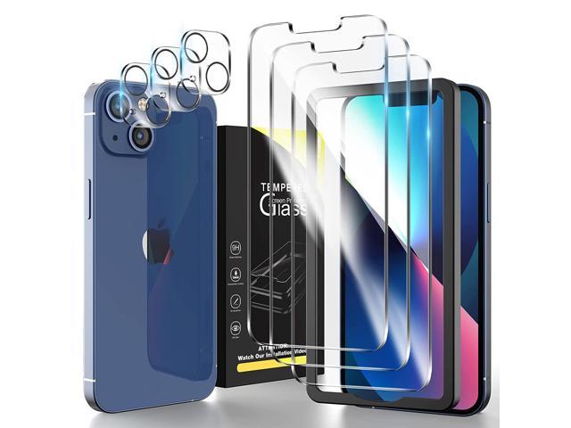Bubble Free 9H Hardness Ferilinso Designed for iPhone 13 Mini Screen Protector 5G 5.4 Inch Case Friendly Easy Installation 3 Pack HD Tempered Glass with 2 Pack Camera Lens Protector 