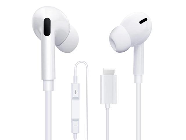 Lighting Connector Earphone Earbuds Wired Headphones Headset with Mic and Volume Control,Compatible with Apple iPhone 11 Pro Max/Xs Max/XR/X/7/8/8 Plus and Play Head Cleaners 