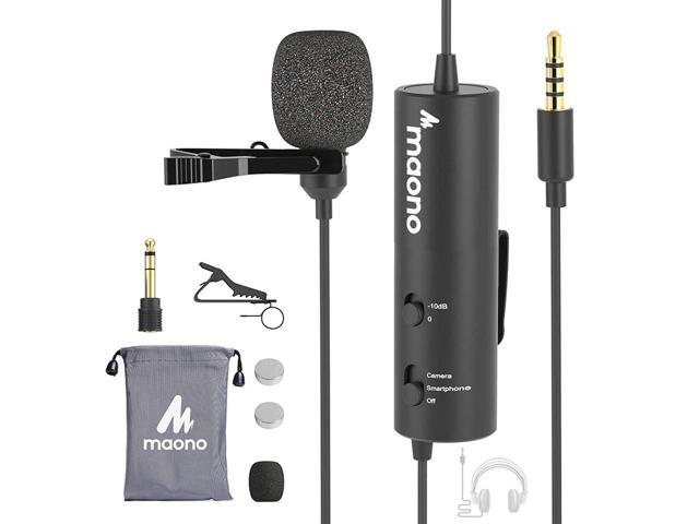 Pro Lavalier Lapel Microphone Clip-on Condenser W/ Mic For iPhone /Android Phone 