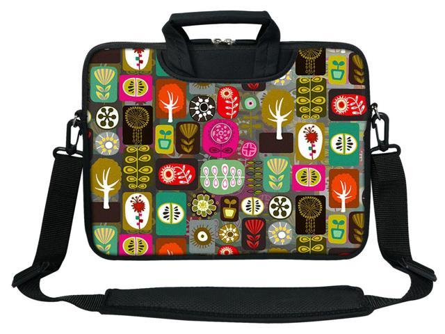 15" Laptop Computer Sleeve Bag with 2 Top Pockets & Shoulder Strap Handle 3009 