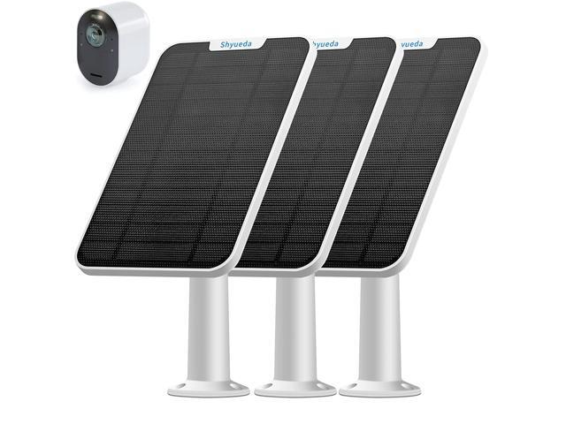 Updated Version 4W Solar Panel Charging Compatible With Arlo Pro 3/Pro 4/Ultra/Ultra 2/Go 2 Only, With 13.1Ft Waterproof Charging Cable, Ip65 Weatherproof,Includes Secure Wall Mount(3-Pack)