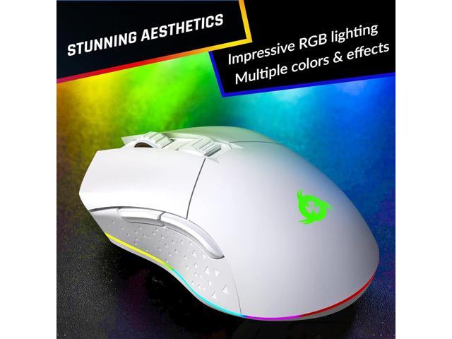 KLIM Blaze Rechargeable Wireless Gaming Mouse RGB New 2023 - High-Precision  Sensor and Long-Lasting Battery - 7 Customizable Buttons - Up to 6000 DPI