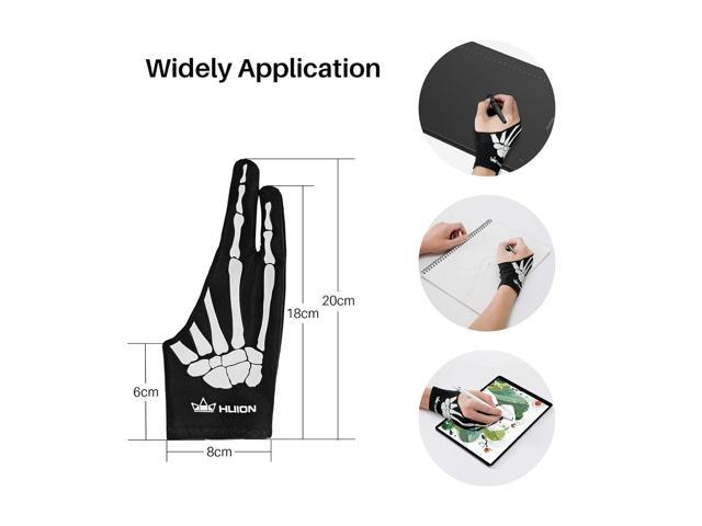 Zell Skeleton Artist Glove For Graphic Drawing Tablet Pad Monitor Painting,  Paper Sketching, Suitable For Left And Right Hand 