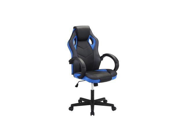 High Back Racing Computer Gaming Chair Pu Leather Swivel Office High Back Racing Computer Gaming Chair Pu Leather Swivel Office Blk Blue