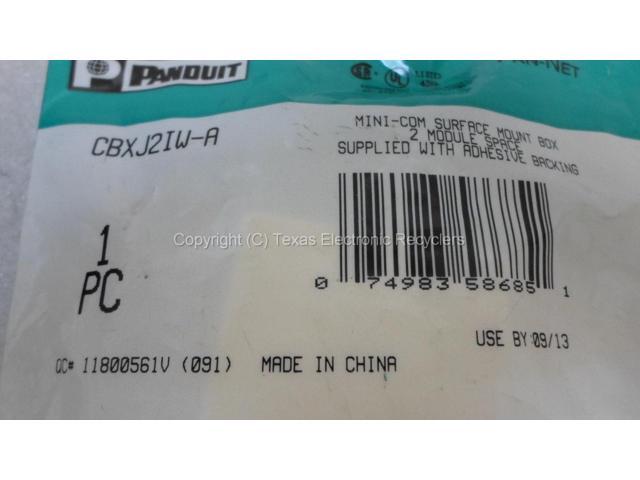 Panduit CBXJ2IW-A Mini-Com Surface Mount Box 2 Module Space w// Adhesive Qty 2